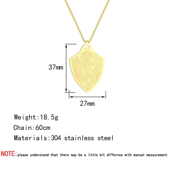 Herren personalisiert St. Michael Anhänger Halskette das Siegel der sieben Erzengel Religiöser Medaillon Modeschmuck für Männer und Frauen Jungen Edelstahl christliches Geschenk