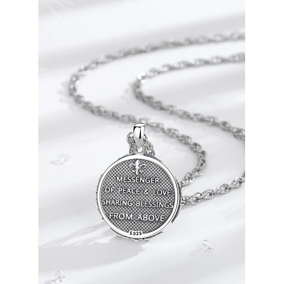AEONSLOVE Heiliger Gabriel Kette Silber 925 für Herren Damen Erzengel Gabriel Medaille Saint Gabriel Halskette Christliche Katholische Schutz Talisman Religiöse Schmuck