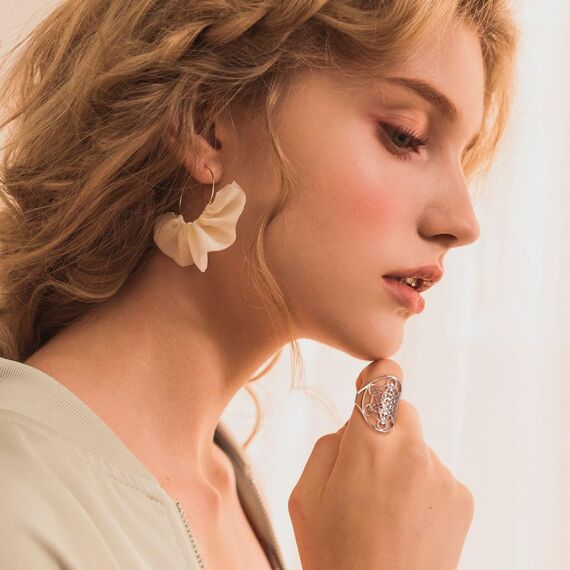 Amaxer Edelstahl Metatrons Cube Ring für Frauen Erzengel Metatron Schutzerklärung Ausgehöhlt Damen Band Ring Schmuck für Dame