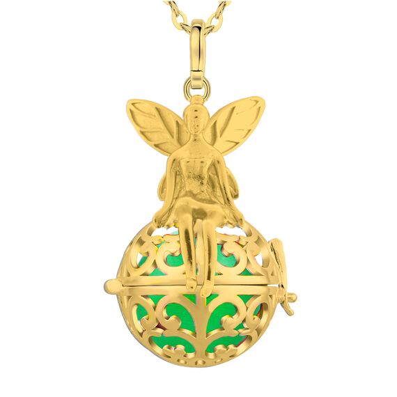 Only faith Halskette mit Engelsrufer, schwangere Frau, Erzengel, versilbert, Geschenk für werdende Mütter, Pequeño, Edelstahl, Kein Edelstein