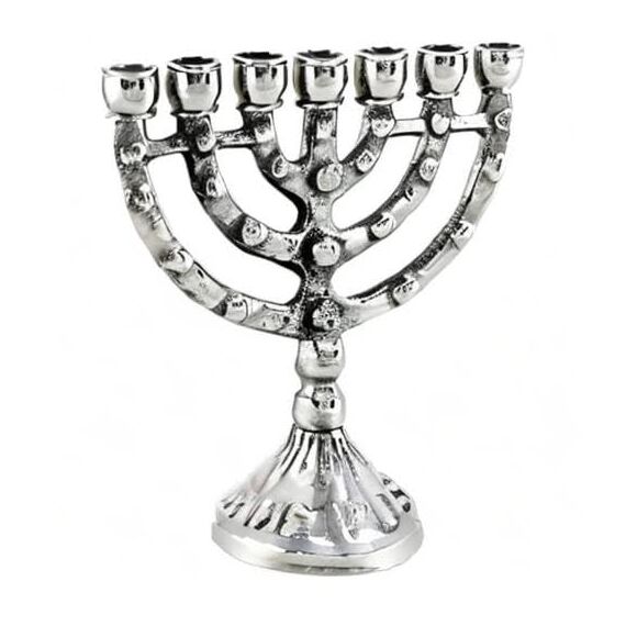 NKlaus MenorahKerzenständer Handarbeit Menorah klein Jerusalem bis 8mm Kerzen NEU 2694