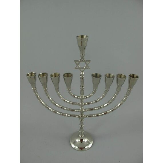 Clever-Deko Chanukkaleuchter 9-armig Menorah Menora Davidleuchter Kerzenleuchter DAVIDSTERN