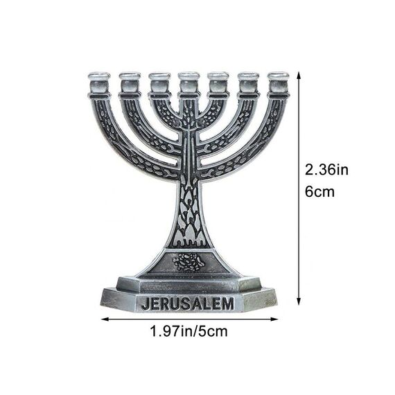 Fopytu Mini 7-Branch Menorah Kerzenhalter Für Schabbat, Tabernakel, Jüdische Kerzenhalter Home Decor Ornamente Tisch Herzstück Display