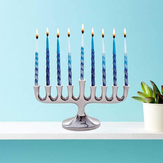 Zion Judaica Stunning New Sleek Designers Menorah by Zion Judaica Ltd