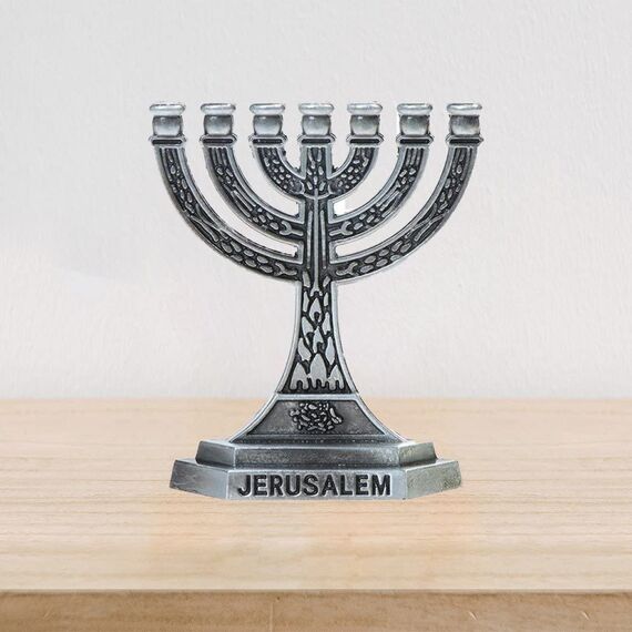 Fopytu Mini 7-Branch Menorah Kerzenhalter Für Schabbat, Tabernakel, Jüdische Kerzenhalter Home Decor Ornamente Tisch Herzstück Display