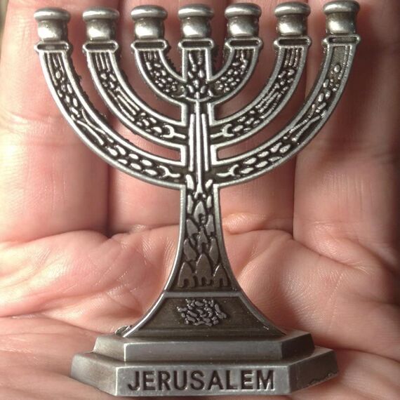 Fopytu Mini 7-Branch Menorah Kerzenhalter Für Schabbat, Tabernakel, Jüdische Kerzenhalter Home Decor Ornamente Tisch Herzstück Display