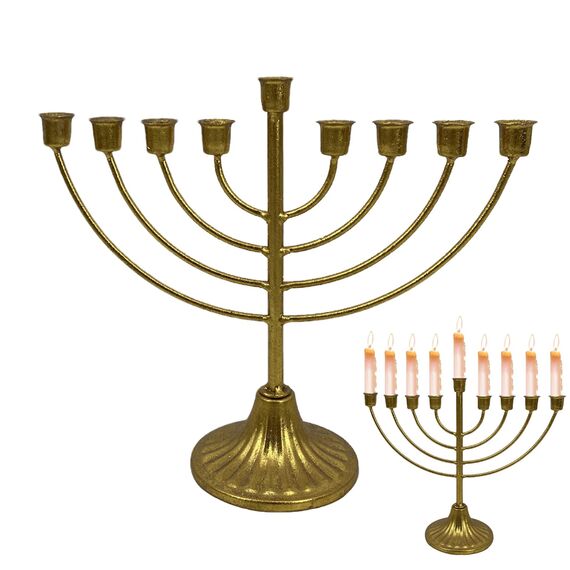 Menorah-Kerzenhalter, Hanukka, Kerzenhalter Hanukka für Kerzen mit einem Durchmesser von 0,51 Zoll (0,51 Zoll), abnehmbare Menora mit 7/9 Zweigen, Vintage Menora aus Hanukkah-Eisen für Schabbat,