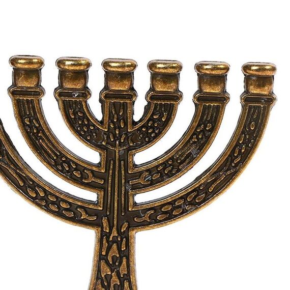 Fopytu Mini 7-Branch Menorah Kerzenhalter Für Schabbat, Tabernakel, Jüdische Kerzenhalter Home Decor Ornamente Tisch Herzstück Display