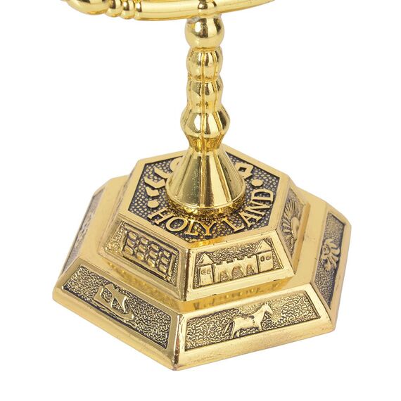 BRTAGG Kerzenständer Menora mit 7 Zweigen und 20cm Höhe - Inspiriert von den 12 Stämmen Israels und Jerusalem - Perfekt für jüdische Geschenke - Modell 4063