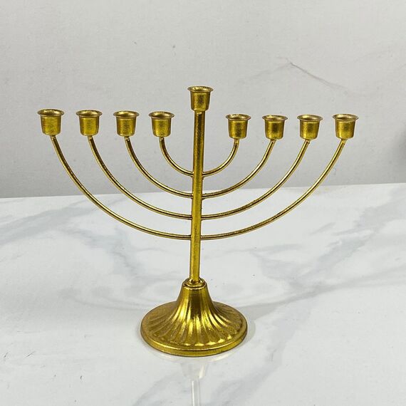 Menorah-Kerzenhalter, Hanukka, Kerzenhalter Hanukka für Kerzen mit einem Durchmesser von 0,51 Zoll (0,51 Zoll), abnehmbare Menora mit 7/9 Zweigen, Vintage Menora aus Hanukkah-Eisen für Schabbat,