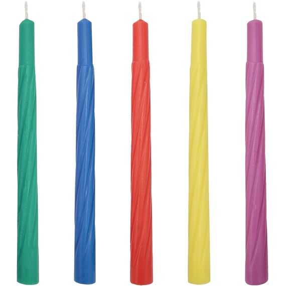 The Dreidel Company Menorah Candles Chanukka-Kerzen, 44 bunte Chanukka-Kerzen für alle 8 Nächte Chanukka, 20 Stück