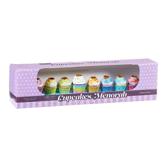 Rite Lite Chanukah Menora aus Kunstharz, handbemalt, 29,2 cm