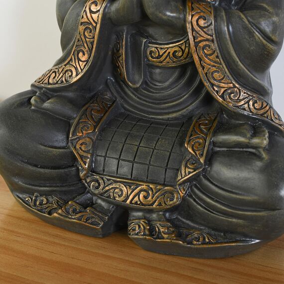 Zen'Light - Große Zen Buddha-Statue (40 cm) - Hervorragendes Finish, Patina-Anstrich, Harz - Schönes Objekt zur Dekoration und Feng Shui für das Haus, Bronze