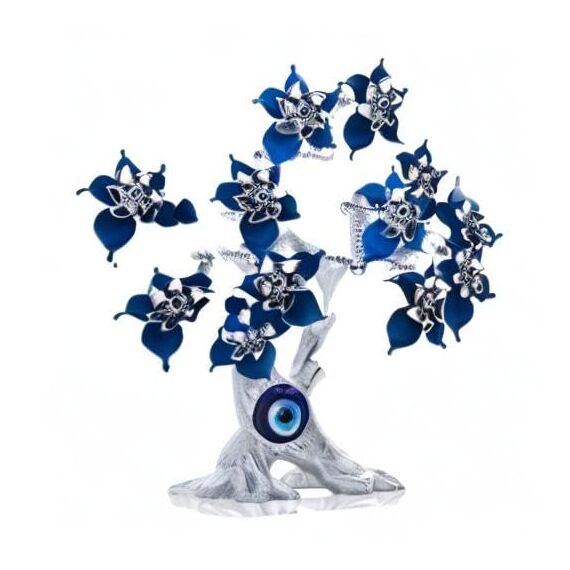 26,7 cm Türkischer Böser Blick Baum Schutz Böser Blick Statue für Glück, Feng Shui Baumschmuck für Zuhause