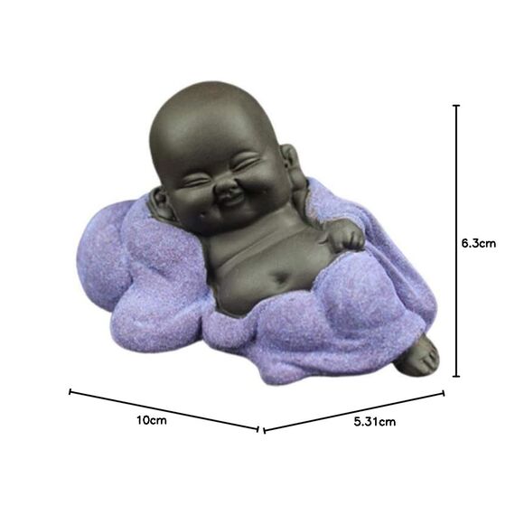 Healifty Kreative Buddha Statuen Keramik Kleine Niedliche Buddha Statue Mönch Figur Kreative Baby Handwerk Puppen Ornamente Geschenk Chinesische Zarte Keramik Kunst Und Handwerk