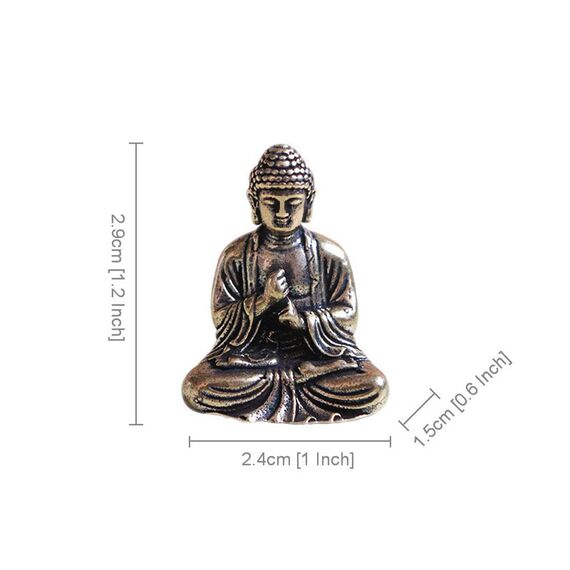 HDmirrorR QWERWEFR Mini Tragbare Vintage Messing Buddha Statue Tasche Sitzen Buddha Figur Skulptur Home Office Schreibtisch Dekorative Ornament Spielzeug Geschenk,Black