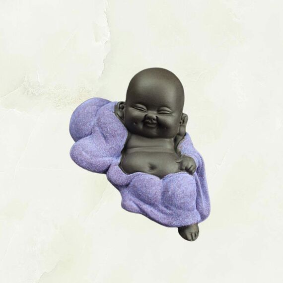 Healifty Kreative Buddha Statuen Keramik Kleine Niedliche Buddha Statue Mönch Figur Kreative Baby Handwerk Puppen Ornamente Geschenk Chinesische Zarte Keramik Kunst Und Handwerk