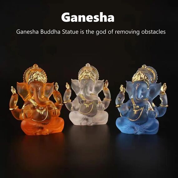 PIGPIGFLY Ganesha Buddha Statue,Deko Statue,Deko Wohnzimmer,Indische Ganesha, Home Store Dekoration,Handwerk,Geschenke(14cm/Sandstein)