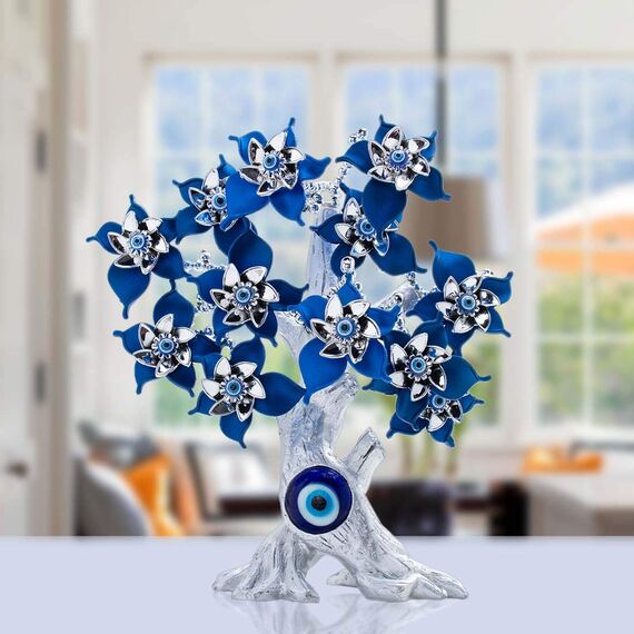 26,7 cm Türkischer Böser Blick Baum Schutz Böser Blick Statue für Glück, Feng Shui Baumschmuck für Zuhause