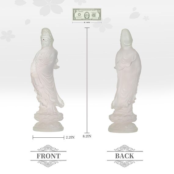 Guan Yin Statue, Quan Yin, Kwan Yin im Wind, Kuan Yin Buddha-Statue, Zen, meditierende Statue, Göttin der Göttin der Gnade und des Mitgefühls im Wind, Yoga, spirituelle Feng Shui-Dekoration