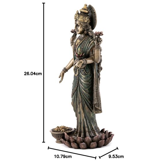 Buddha Groove Lakshmi Hindu-Göttin des Reichtums, Wohlstands, Weisheit und Glücks Statue