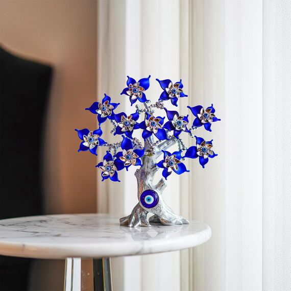26,7 cm Türkischer Böser Blick Baum Schutz Böser Blick Statue für Glück, Feng Shui Baumschmuck für Zuhause