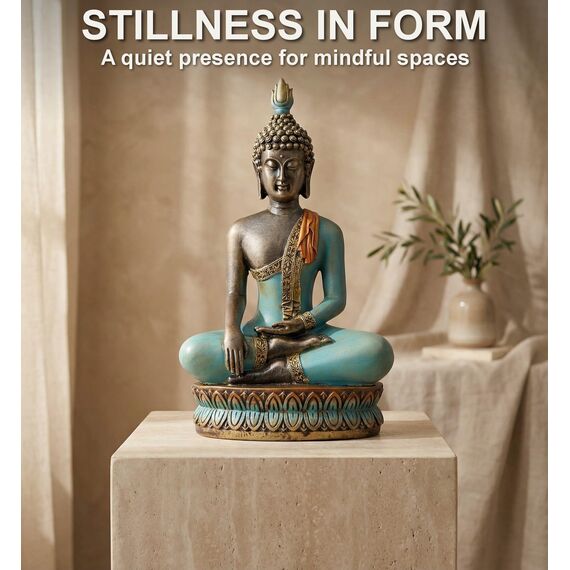 25DOL Buddha-Statuen für zu Hause, 33 cm, Buddha-Statue (Der Moment der Erleuchtung) Sammlerstücke und Figuren, Meditationsdekoration, Yoga-Zen-Dekor, Hindu- und Ostasiatische Dekoration