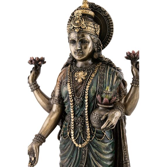 Buddha Groove Lakshmi Hindu-Göttin des Reichtums, Wohlstands, Weisheit und Glücks Statue