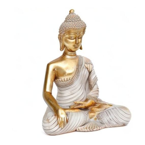 Suoedd Goldene Buddha-Statue, 26,7 cm – großer Indoor-Buddha für Heimdekoration, Zen, Wohnzimmer und Meditation