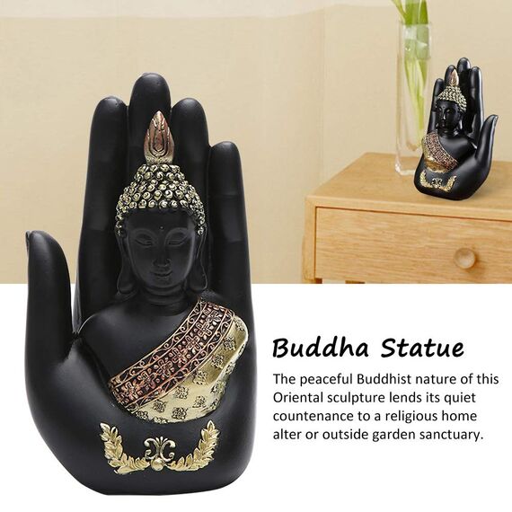 Buddha-Statue, Buddha, sitzend in der Hand, meditierender thailändischer Buddha, Heimdekoration, Buddha-Statue, geeignet für Flur, Schlafzimmer, Wohnzimmer und andere Orte