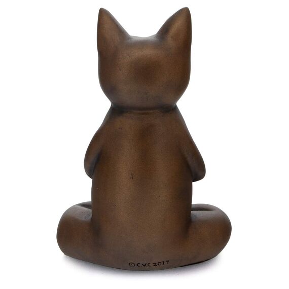 Buddha Groove Meditierende Namaste Katze Zen betende Statue, mehrere Farben (Antike Bronze)