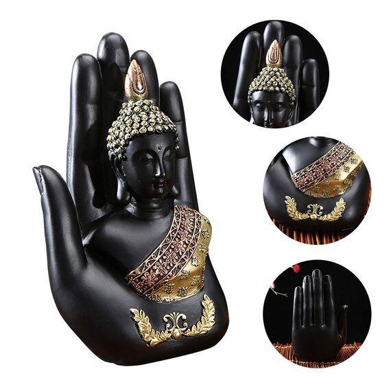 Buddha-Statue, Buddha, sitzend in der Hand, meditierender thailändischer Buddha, Heimdekoration, Buddha-Statue, geeignet für Flur, Schlafzimmer, Wohnzimmer und andere Orte