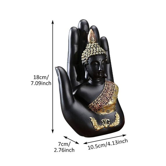 Buddha-Statue, Buddha, sitzend in der Hand, meditierender thailändischer Buddha, Heimdekoration, Buddha-Statue, geeignet für Flur, Schlafzimmer, Wohnzimmer und andere Orte