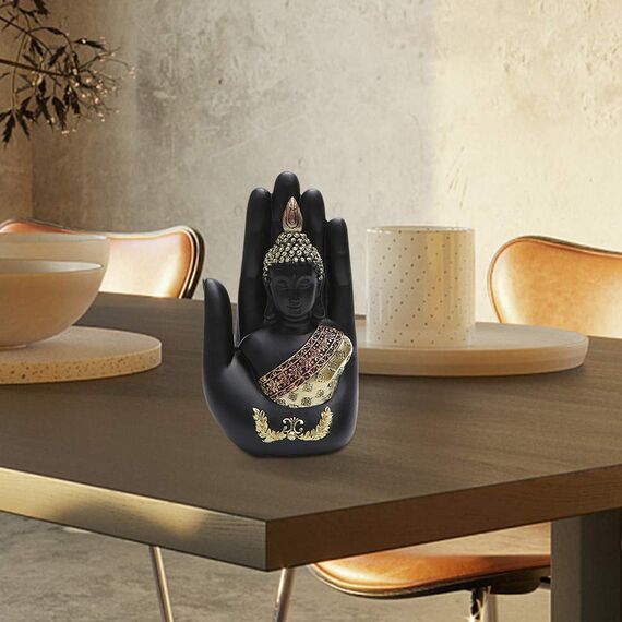 Buddha-Statue, Buddha, sitzend in der Hand, meditierender thailändischer Buddha, Heimdekoration, Buddha-Statue, geeignet für Flur, Schlafzimmer, Wohnzimmer und andere Orte