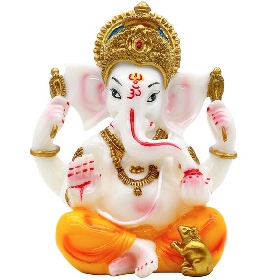 Indische Gott Ganesh-Statue – Hinduismus-Mandir-Tempel-Puja-Artikel, indische kleine Ganesha-Idol-Figur, Murti Puja-Kollektionen, Diwali-Geschenke, Dekoration, Hinduismus, Buddha, Altar, Schrein-Set