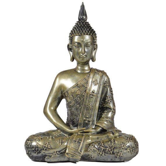 INtrenDU Buddha Figur groß 40cm meditierend Buddhismus Dekoration für die Wohnung