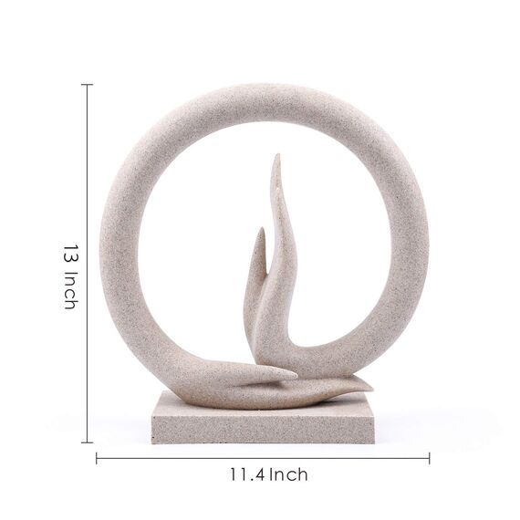 Carefree Fish Buddha-Handstatue, Wüstensandstein, Yoga-Dekoration, The Art of Minimalism, wertvolle Kollektion (massiv, 3 kg)