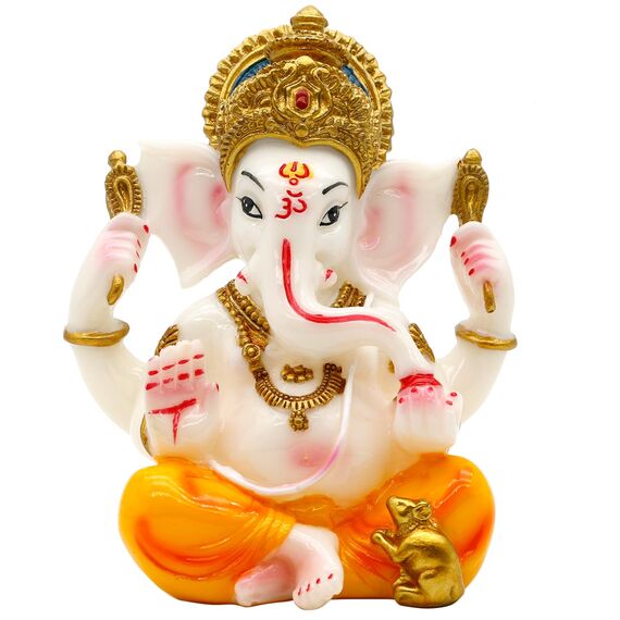 Hindu-Lord Ganesha Idol – Indien Gott Ganesha Statue Diwali Geschenke indische Puja Artikel Home Temple Mandir Pooja Dekor Auto Dekor Indische Hochzeit Diwali Geburtstagsgeschenke Yoga Zimmer Altar
