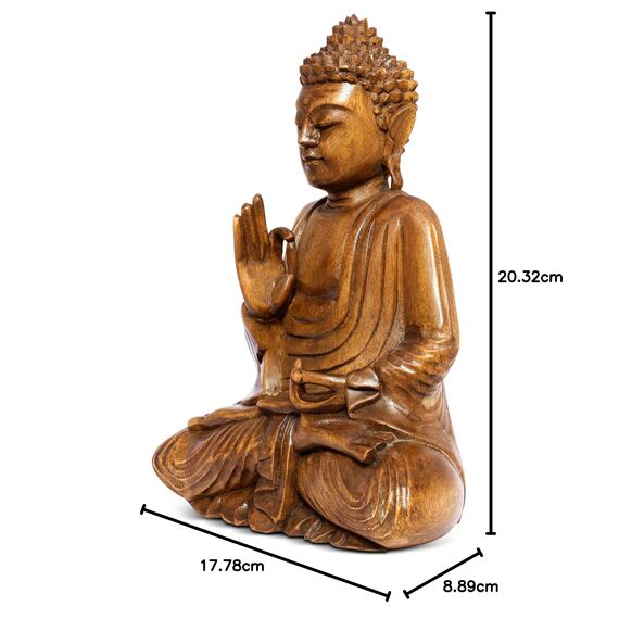 G6 Collection 40.6 cm große, ruhige sitzende Buddha-Statue, handgefertigt, meditierende Skulptur, dekorative Heimdekoration, Akzenten, moderne, orientalische Dekoration (40.6 cm hoch)