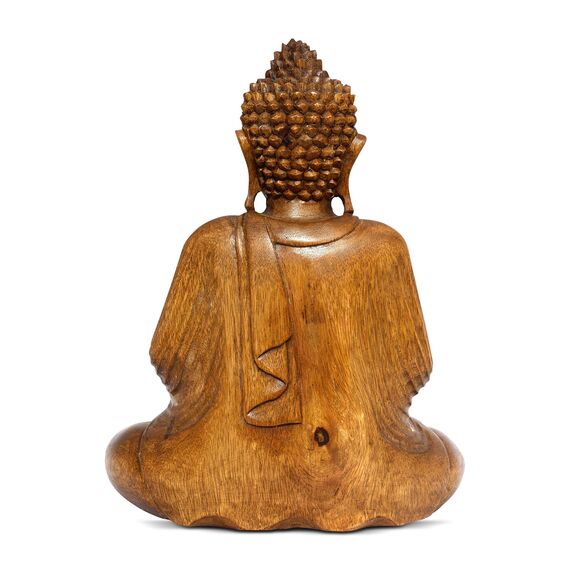 G6 Collection Buddha-Statue aus massivem Holz, 50,8 cm, handgefertigt, meditierend, handgefertigt, traditionelle, moderne Kunst (50,8 cm hoch)
