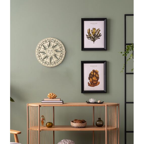 Vierte Ebene 30,5 cm Sonnenkompass Holz Wanddekoration Holzkunst Symbol Ideal für einen antiken, nautischen Look Ihr Zuhause, Wohnzimmer, Schlafzimmer, spirituelle Dekoration Yoga-Raum