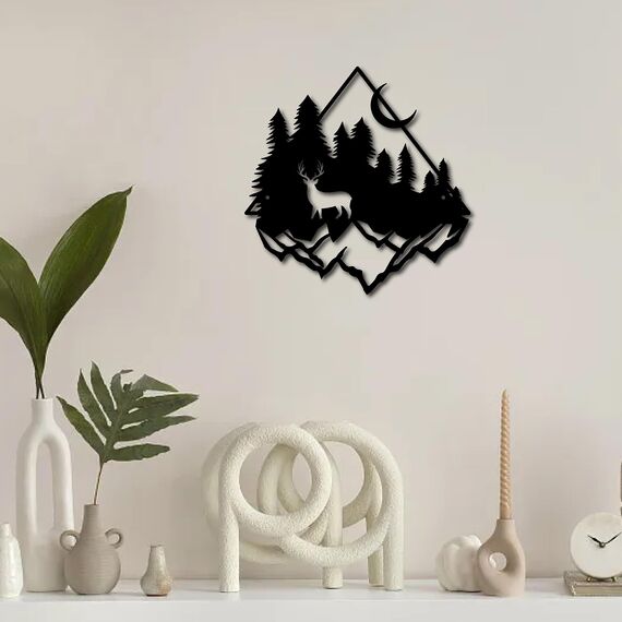 CREATCABIN Vögel Auf AST,Metall-Wandkunst,Dekor,Skulptur,Hängende Dekoration,Schild,4 Vögel,Eisen-Wandkunst,Schwarz,Rustikale Dekoration,Ornament,Wand Für Garten,Innen Außenbereich,Wohnzimmer,30x10cm
