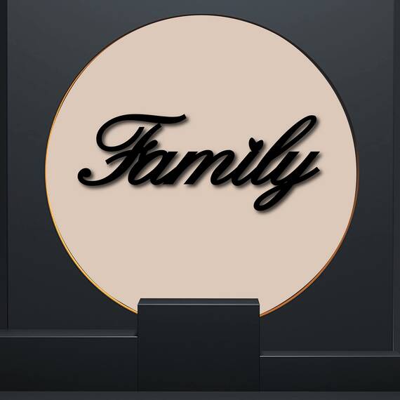 CREATCABIN Holz-Familienschild Wanddekoration Kunstausschnitt Buchstabe Laserschnitt Unvollendet Dekoratives Zubehör Modern Für Wohnzimmer Haustür Bauernhaus Veranda Schlafzimmer Dekoration 30x12cm