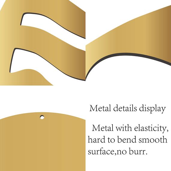 CREATCABIN Sonne Metall Wandkunst Sunburst Wanddekoration Eisen Wandschilder Metallornament Skulptur Für Balkon Garten Zuhause Wohnzimmer Schlafzimmer Außendekoration Gold 30cm