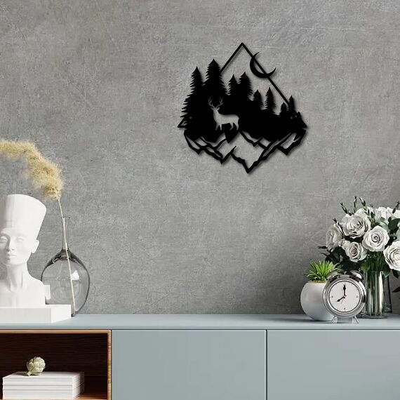 CREATCABIN Vögel Auf AST,Metall-Wandkunst,Dekor,Skulptur,Hängende Dekoration,Schild,4 Vögel,Eisen-Wandkunst,Schwarz,Rustikale Dekoration,Ornament,Wand Für Garten,Innen Außenbereich,Wohnzimmer,30x10cm