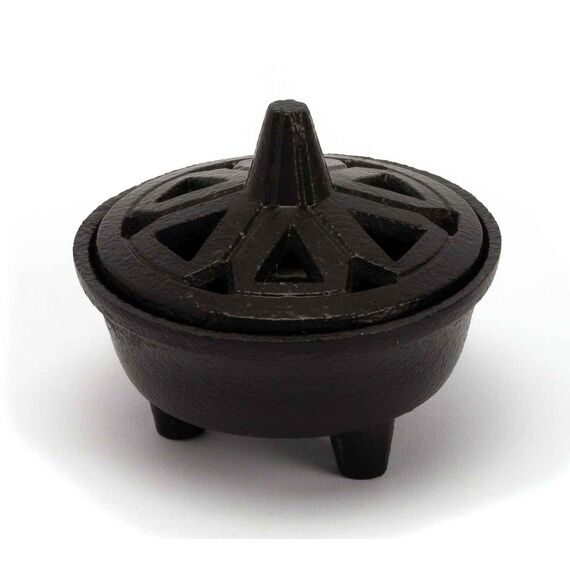 Räucherstäbchenhalter aus Gusseisen in Lotus-Form - für spirituelle Dufterlebnisse, 2,5cm Hoch