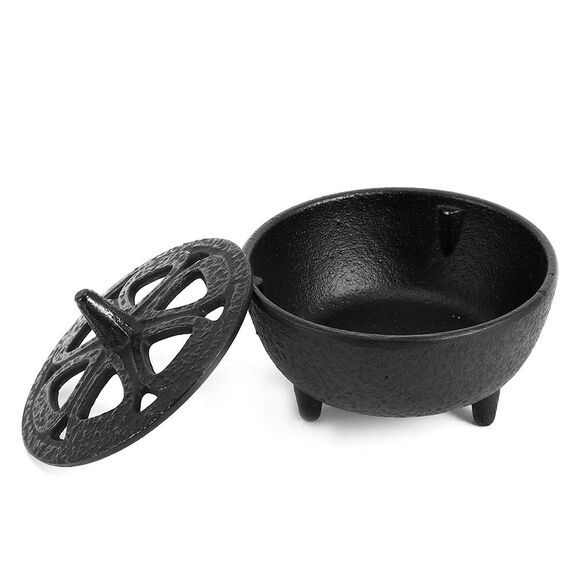DEWIN Weihrauchbrenner, Incense Burner Weihrauchhalter Gusseisen Lotus förmiger Weihrauch Aromatherapie Brenner für Inneneinrichtung Badezimmer Schlafzimmer