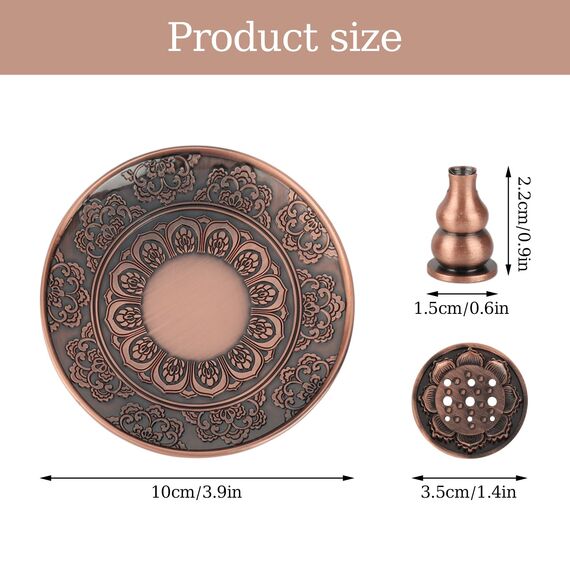 jwogngls 3 Stück Lotus Stick Räuchergefäß Weihrauchhalter Brenner Lotus Weihrauchbrenner 9 Loch Weihrauchbrenner Messing Lotus Halter Räucherstäbchen Halter, Lotus Weihrauchbrenner für Yoga Teehaus