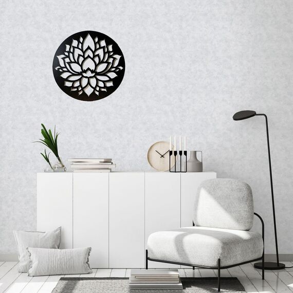 Minimalistische schwarze Wanddekoration aus Holz, rustikale Bauernhaus-Wandbehang, Silhouette für Wohnzimmer, Schlafzimmer, Badezimmer, Küche oder Büro – perfektes Einweihungsgeschenk (Ausrüstung)
