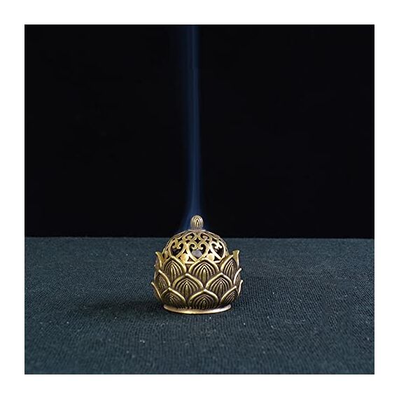 FGJFJ Weihrauchbrenner Lotus Zinklegierung Antike chinesische Lotusblume Weihrauch Dekoration